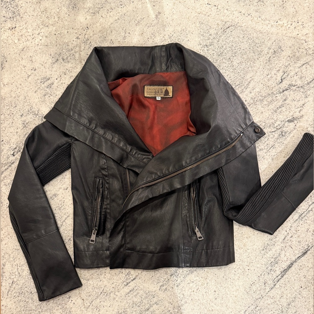 Black Leather Biker Jacket